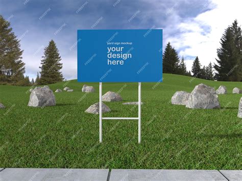 Premium PSD | Yard sign mockup