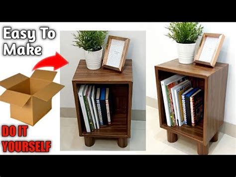 How to turn a Amazon Box into a Bed Side Table/DIY Cardboard furniture ...