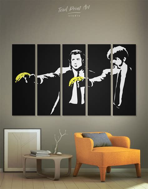 Banksy Pulp Fiction Canvas Wall Art | TexelPrintArt | Banksy, Banksy ...