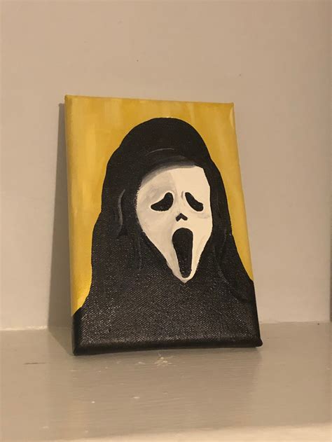 Yellow Ghostface Scream Painting - Etsy