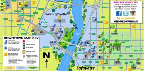 Lafayette and West Lafayette Hotels and Sightseeings Map - Ontheworldmap.com