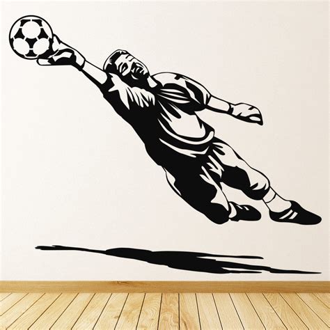 Goalkeeper Wall Sticker Sports Football Wall Decal Boys Bedroom Home Decor