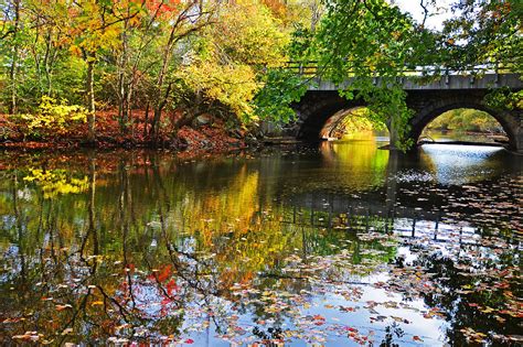 Newton Upper Falls Autumn Foliage Photograph by Toby McGuire - Pixels