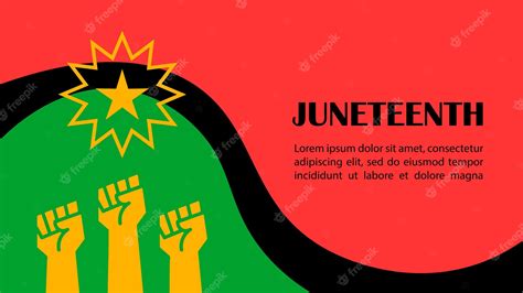 Premium Vector | Juneteenth vector banner template set