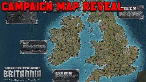 Campaign Map Reveal - Factions, Settlements, and Provinces | Total War: Thrones of Britannia ...