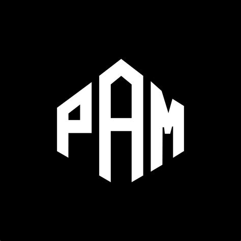 PAM letter logo design with polygon shape. PAM polygon and cube shape logo design. PAM hexagon ...