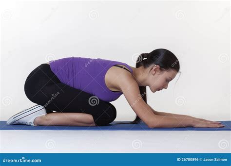 Stretching Exercises on a Mat Stock Photo - Image of beauty, exercises: 26780896