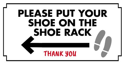 Shoes rack signage - Print Signage Sendiri