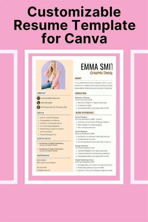 Resume Template Professional Resume Modern Resume Resume - Etsy Canada in 2022 | Resume template ...