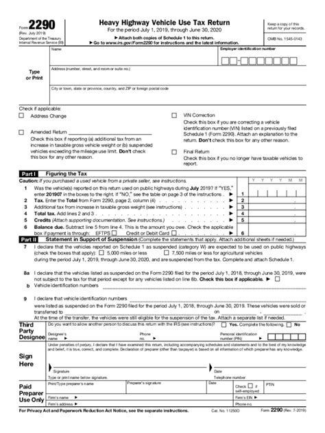 Irs 2290 Form 2023 Printable - Printable Forms Free Online