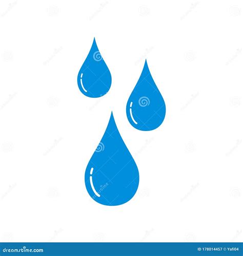 Water Drop Icon Vector. Blue Water Drop Symbol Stock Vector - Illustration of black, shape ...