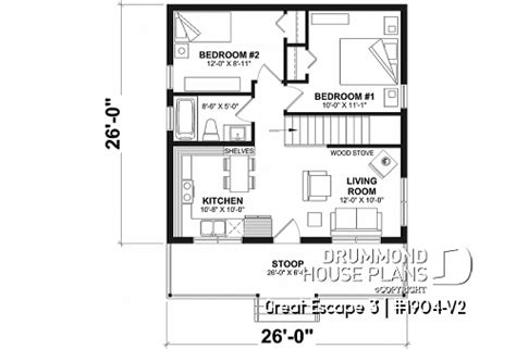 Simple Vacation House Plans, Small Cabin Plans, Lake or Mountain