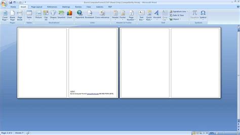 Blank Greeting Card Template For Microsoft Word - Cards Design Templates