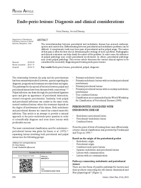 Endo-Perio Lesions Diagnosis and Clinical Considerations | PDF ...