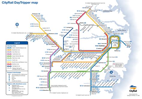 Sydney rail map | Train map, Sydney travel, Map