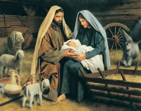 For God So Loved the World by Simon Dewey | For god so loved the world, Nativity painting, Nativity