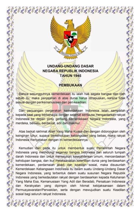 Teks Undang Undang Dasar Negara Republik Indonesia Tahun 1945 - Homecare24