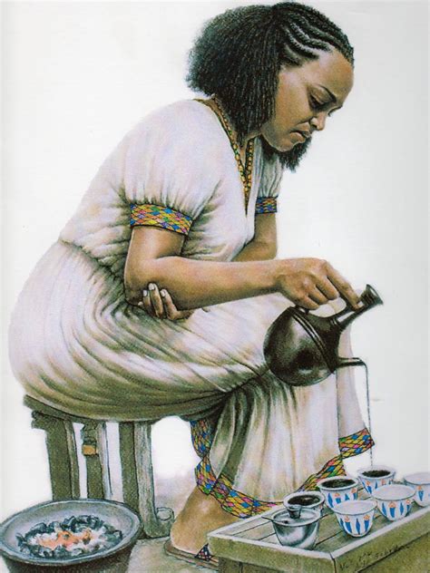 Adis Gebru of Ethiopia | My Coffee Maker | Black art painting, Africa art, Art