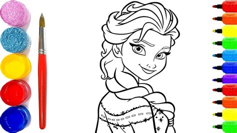 Đồ Chơi tô màu Công Chúa Elsa, Vẽ tranh và tô màu, Coloring princess ...