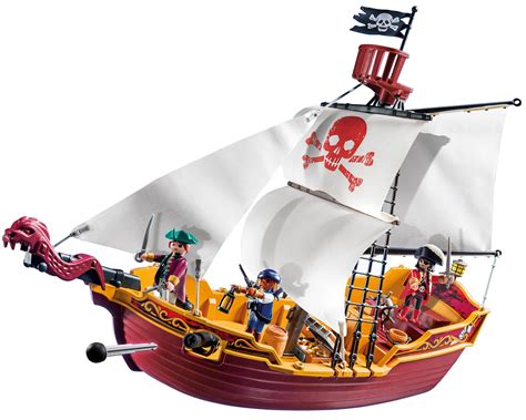 Amazon.com: PLAYMOBIL® Red Serpent Pirate Ship: Toys & Games