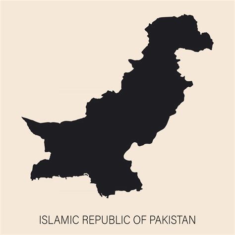 Highly detailed Pakistan map with borders isolated on background ...