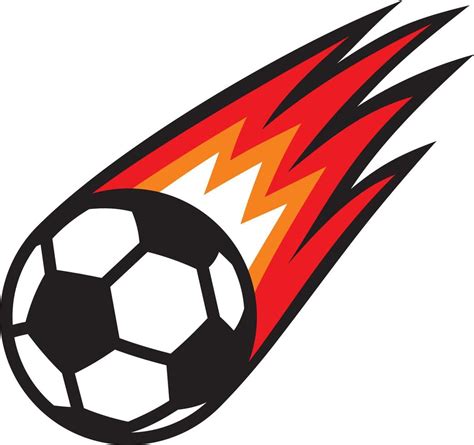 Simple football or soccer ball on fire 4692517 Vector Art at Vecteezy