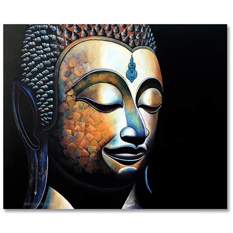 Popular Buddha Face Painting l Buy Authentic Art Online