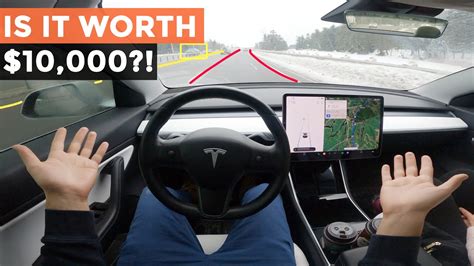 Tesla Model 3 Autopilot Full Self Driving POV Review! Worth $10,000? - YouTube