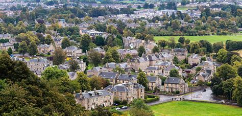 Aerial View Of Stirling Old Town Scotland Stock Photo - Download Image ...