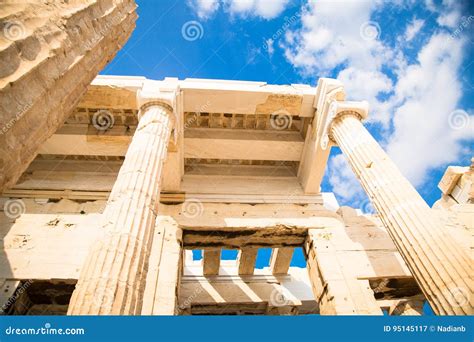 Propylaea of the Acropolis Athens, Greece. Stock Image - Image of good ...