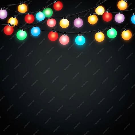 Premium AI Image | Christmas lights background Isolated on dark background