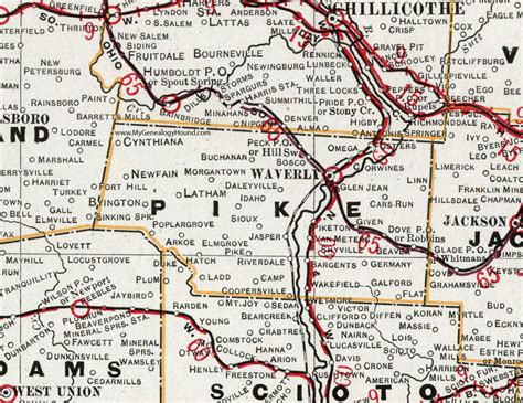 Map Of Pike County Ohio