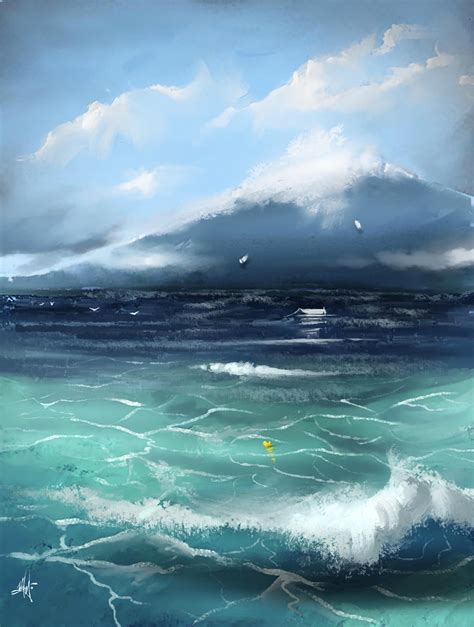 Concept Art and Photoshop Brushes - Concept Art Sea / Waves -Just A Family Vacation-