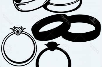 Wedding Ring Silhouette Vector at Vectorified.com | Collection of ...