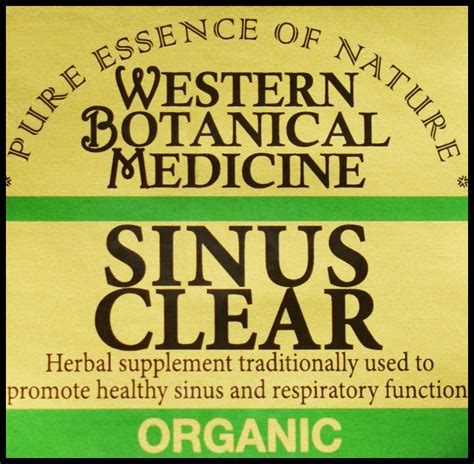 Herbal supplement traditionally used to promote healthy sinus and ...