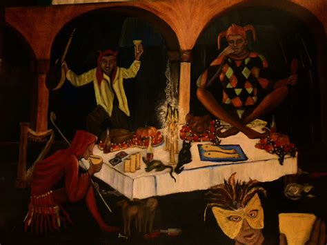 Feast of Fools Oil 16" X 20" dillon | Painting, Art, Dillon