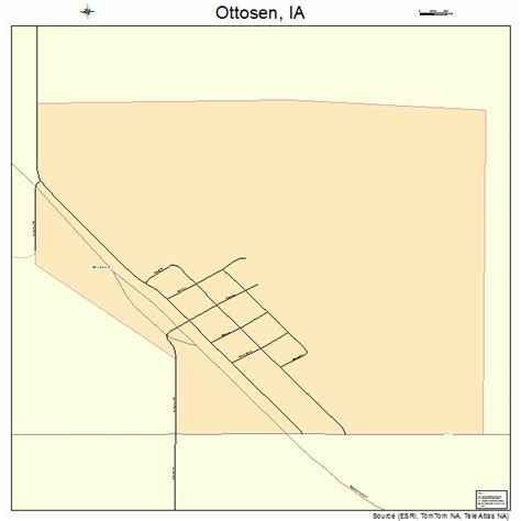 Ottosen Iowa Street Map 1960420