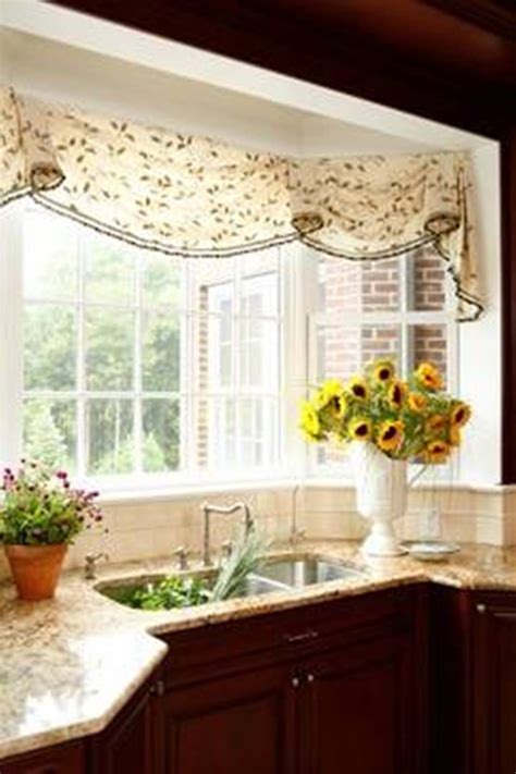 bay window valances - Google Search | Bay window treatments, Kitchen ...