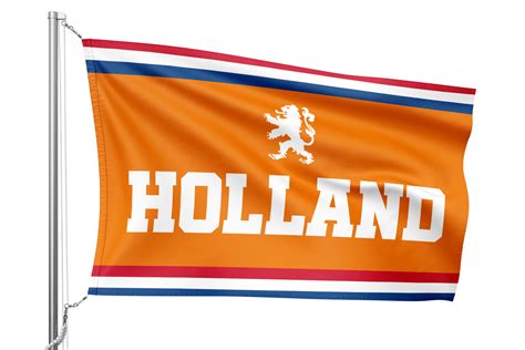 Vlag Holland met Nederlandse oranje kleuren | Holland Vlaggen