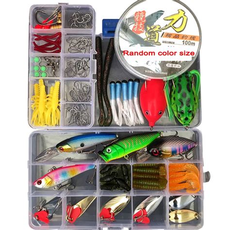 166pcs Fishing Accessories Cebo Fishing Lure Tackle Carp Soft Lure Hard ...