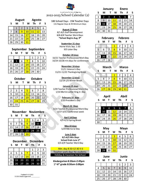 Academic & School Calendar - Oasis Charter Public School