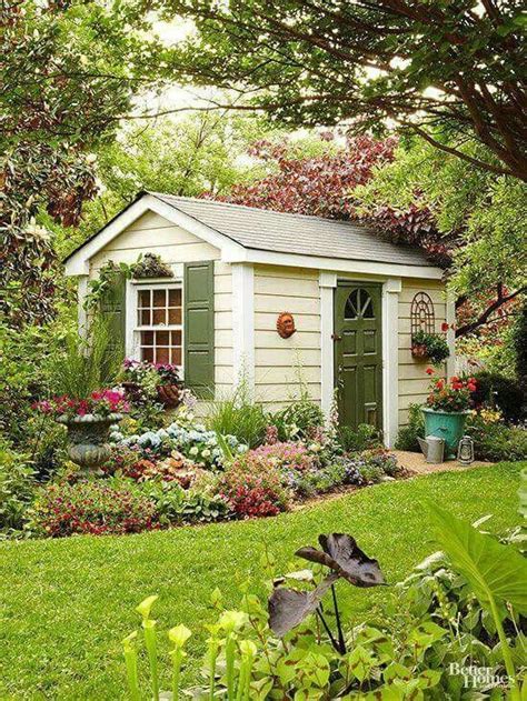 Comfy Cozy Cottage | Shed landscaping, Shed decor, Cottage garden