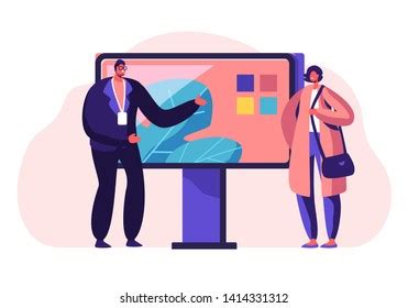 Salesman Presenting Customer Television Technique New Stock Vector (Royalty Free) 1414331312 ...