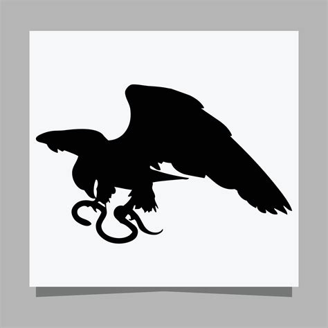 vector black eagle on white paper is perfect for logos, illustrations, banners, flyers ...