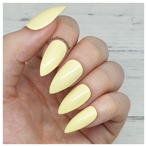 Pastel Yellow Press On False Nails | Creative Nails