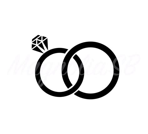 Wedding Rings SVG, Rings DXF, Wedding Rings Clipart, Ring File, Cutting, Vector, Ring Shape ...