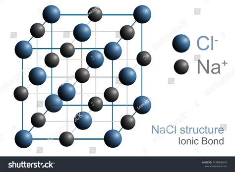 Sodium Chloride Nacl Molecule Structure 3d Stock Illustration ...