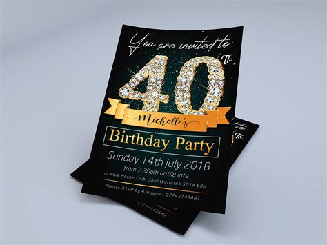 Save-The-Date, Birthday Invitation Template on Behance