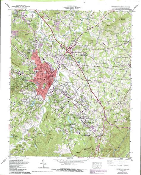 Hendersonville topographic map, NC - USGS Topo Quad 35082c4