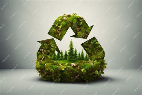 Premium Photo | Recycle symbol copy space eco friendly earth background